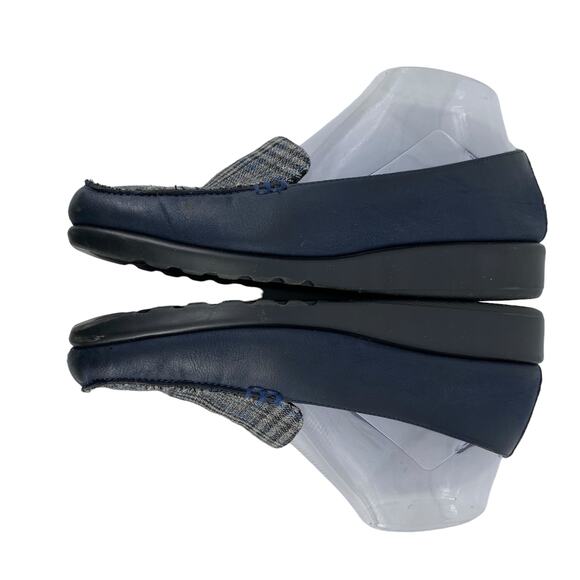 A2 AEROSOLES 7.5 W StitchNTurn Gondola Loafers Slip-On Plaid Comfort Academia - Picture 8 of 10